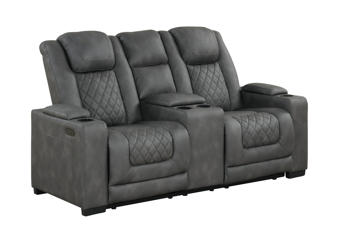 Rima Dark Grey 3-Piece Power Reclining Living Room Set by New Era Innovations at Eve Furniture