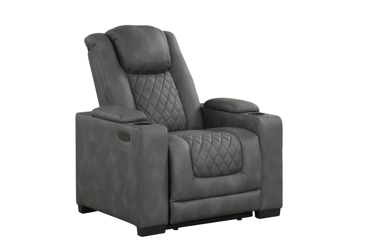 Rima Dark Grey 3-Piece Power Reclining Living Room Set by New Era Innovations at Eve Furniture