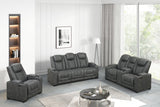 Rima Dark Grey 3-Piece Power Reclining Living Room Set by New Era Innovations at Eve Furniture