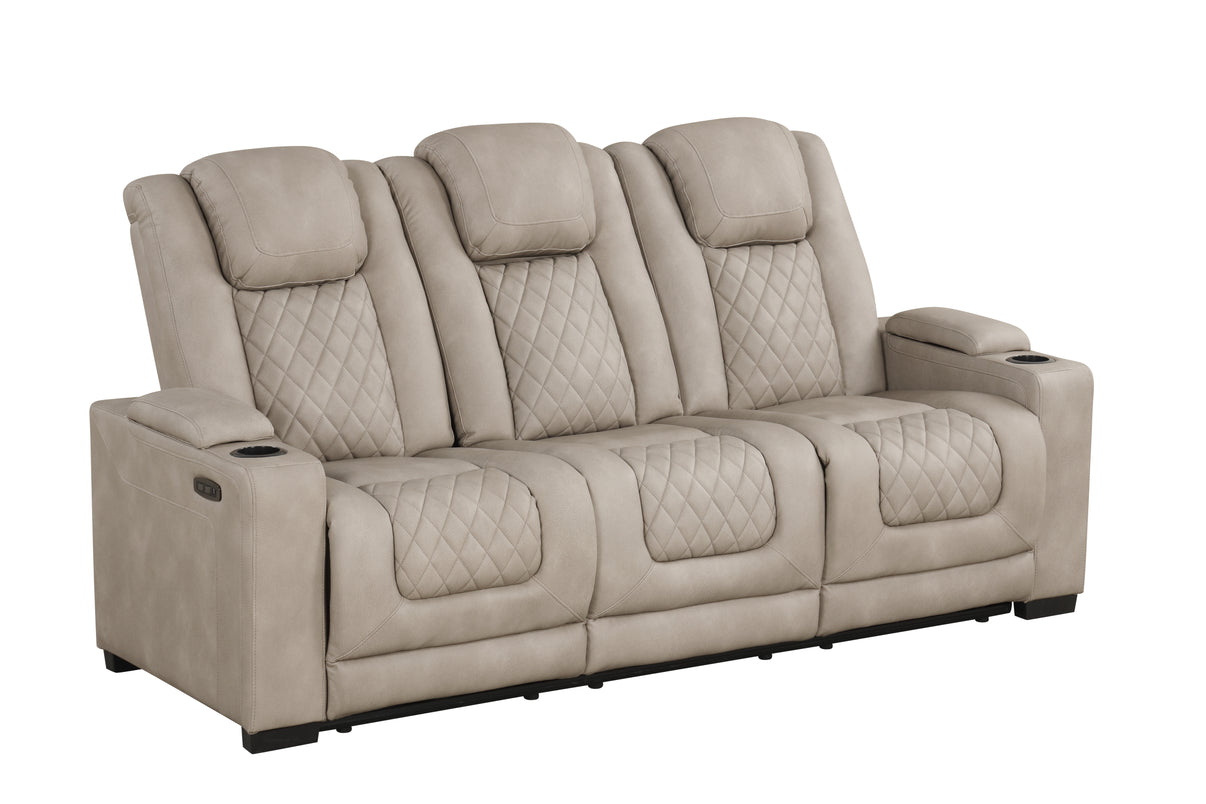 Rima Light Grey 3-Piece Power Reclining Living Room Set by New Era Innovations at Eve Furniture