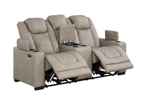 Rima Light Grey 3-Piece Power Reclining Living Room Set by New Era Innovations at Eve Furniture