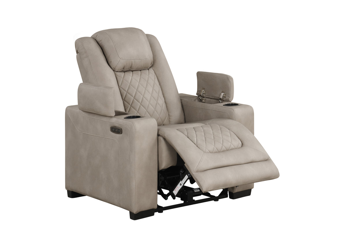 Rima Light Grey 3-Piece Power Reclining Living Room Set by New Era Innovations at Eve Furniture