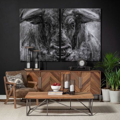 Ringo by Mercana Studio a Hand Embellished Textured Canvas by Mercana at Eve Furniture