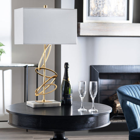 Ringo Gold/Grey Table Lamp by Crestview at Eve Furniture