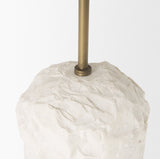 Rini Gold Metal and White Marble Accent Table by Mercana at Eve Furniture