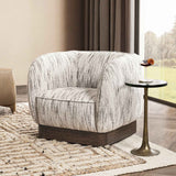 Rinner Cocoa Cream Swivel Chair by Classic Home at Eve Furniture