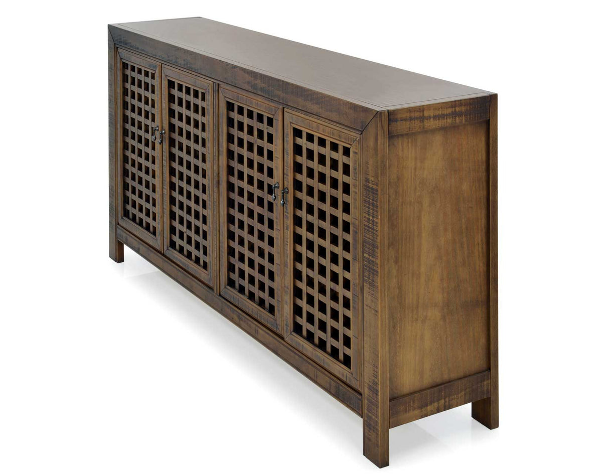 Rio 4-Door Accent Cabinet, Mocha