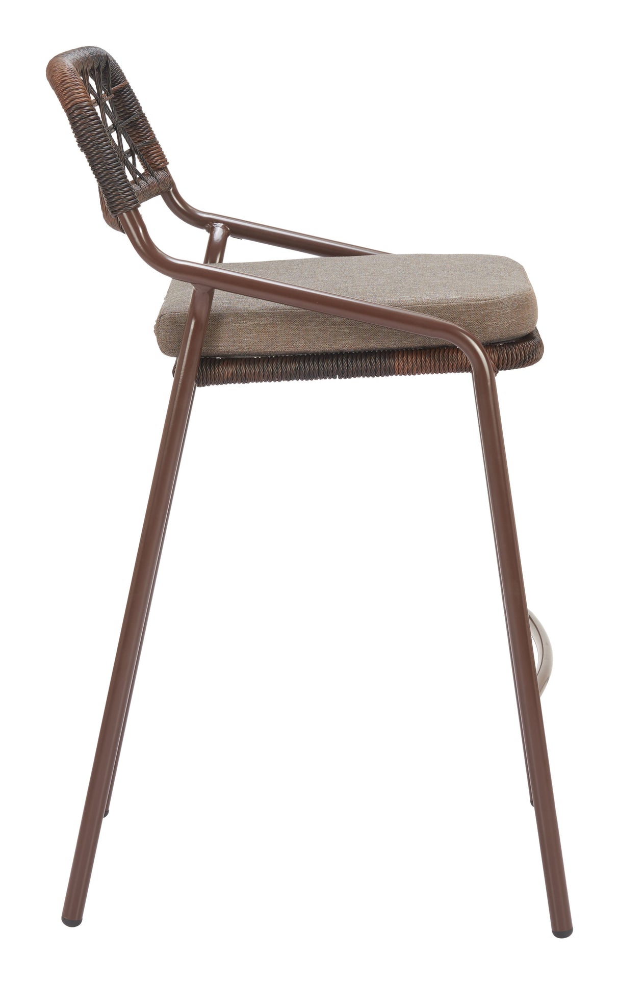 Rio Brown Outdoor Barstool (Set of 2) by Zuomod at Eve Furniture