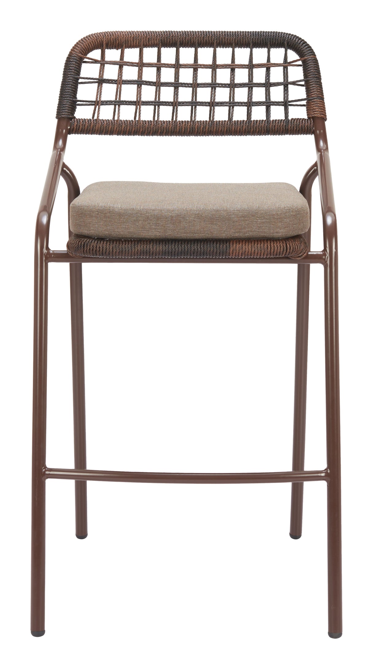 Rio Brown Outdoor Barstool (Set of 2) by Zuomod at Eve Furniture