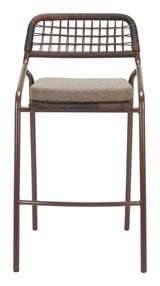Rio Brown Outdoor Barstool (Set of 2) by Zuomod at Eve Furniture