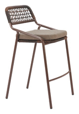 Rio Brown Outdoor Barstool (Set of 2) by Zuomod at Eve Furniture