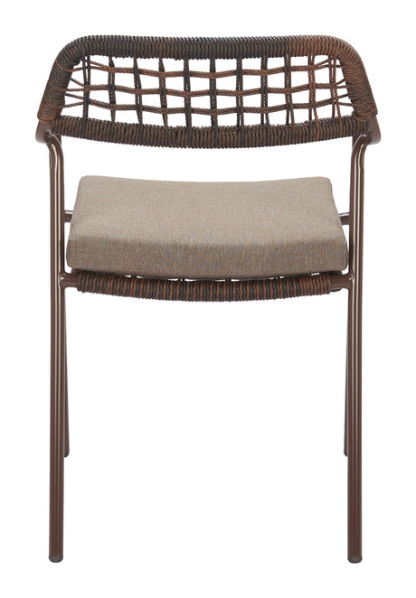 Rio Brown Outdoor Dining Chair (Set of 2) by Zuomod at Eve Furniture