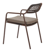 Rio Brown Outdoor Dining Chair (Set of 2) by Zuomod at Eve Furniture