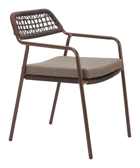 Rio Brown Outdoor Dining Chair (Set of 2) by Zuomod at Eve Furniture