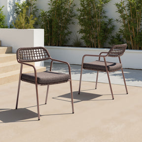 Rio Brown Outdoor Dining Chair (Set of 2) by Zuomod at Eve Furniture