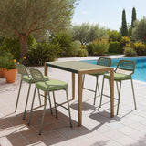 Rio Green Outdoor Barstool (Set of 2) by Zuomod at Eve Furniture