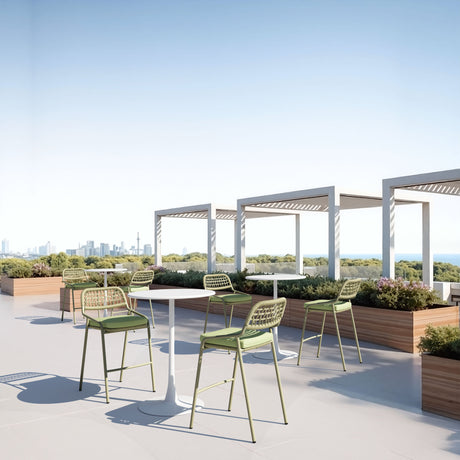 Rio Green Outdoor Barstool (Set of 2) by Zuomod at Eve Furniture
