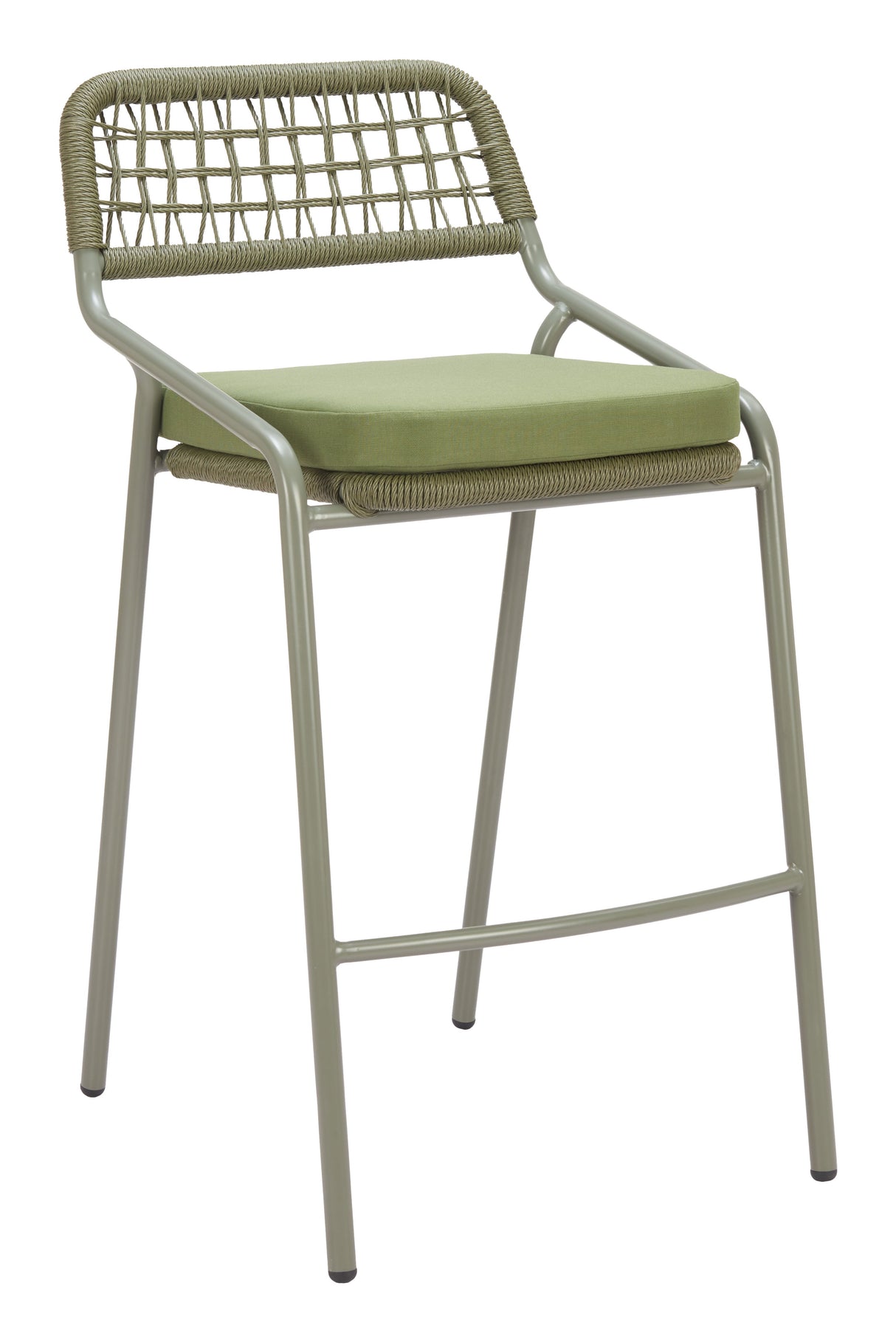 Rio Green Outdoor Barstool (Set of 2) by Zuomod at Eve Furniture