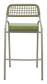 Rio Green Outdoor Barstool (Set of 2) by Zuomod at Eve Furniture