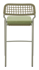 Rio Green Outdoor Barstool (Set of 2) by Zuomod at Eve Furniture
