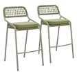 Rio Green Outdoor Barstool (Set of 2) by Zuomod at Eve Furniture