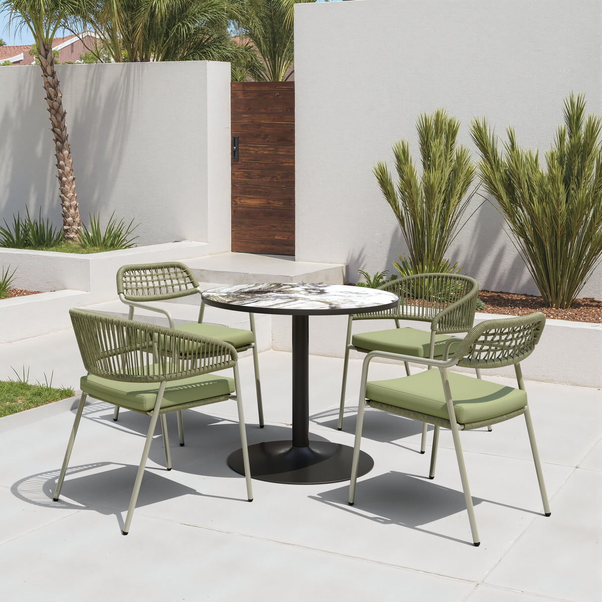 Rio Green Outdoor Dining Chair (Set of 2) by Zuomod at Eve Furniture