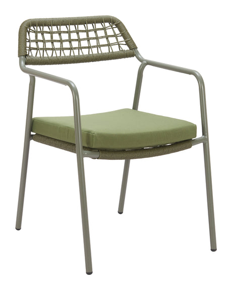 Rio Green Outdoor Dining Chair (Set of 2) by Zuomod at Eve Furniture