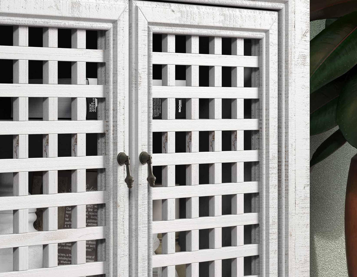 Rio Gray 4-Door Accent Cabinet by Steve Silver at Eve Furniture