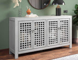 Rio Gray 4-Door Accent Cabinet by Steve Silver at Eve Furniture