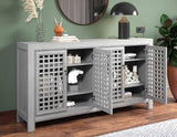 Rio Gray 4-Door Accent Cabinet by Steve Silver at Eve Furniture