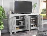 Rio Gray 4-Door Accent Cabinet by Steve Silver at Eve Furniture