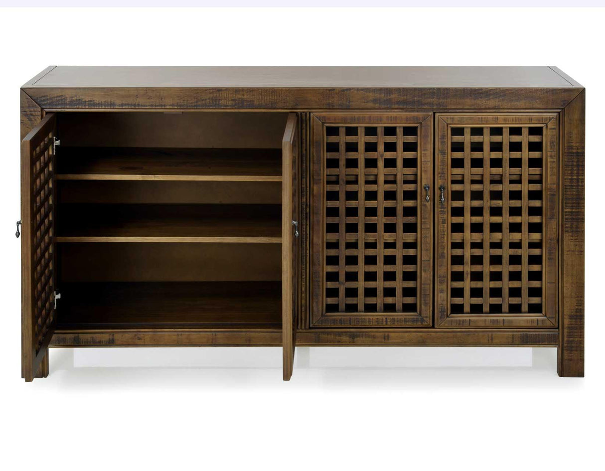 Rio Mocha 4-Door Accent Cabinet by Steve Silver at Eve Furniture