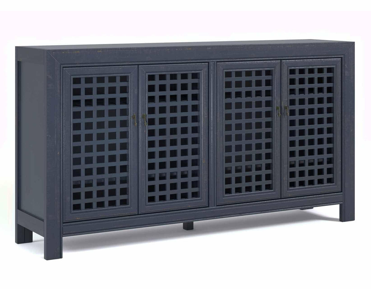 Rio Navy 4-Door Accent Cabinet by Steve Silver at Eve Furniture