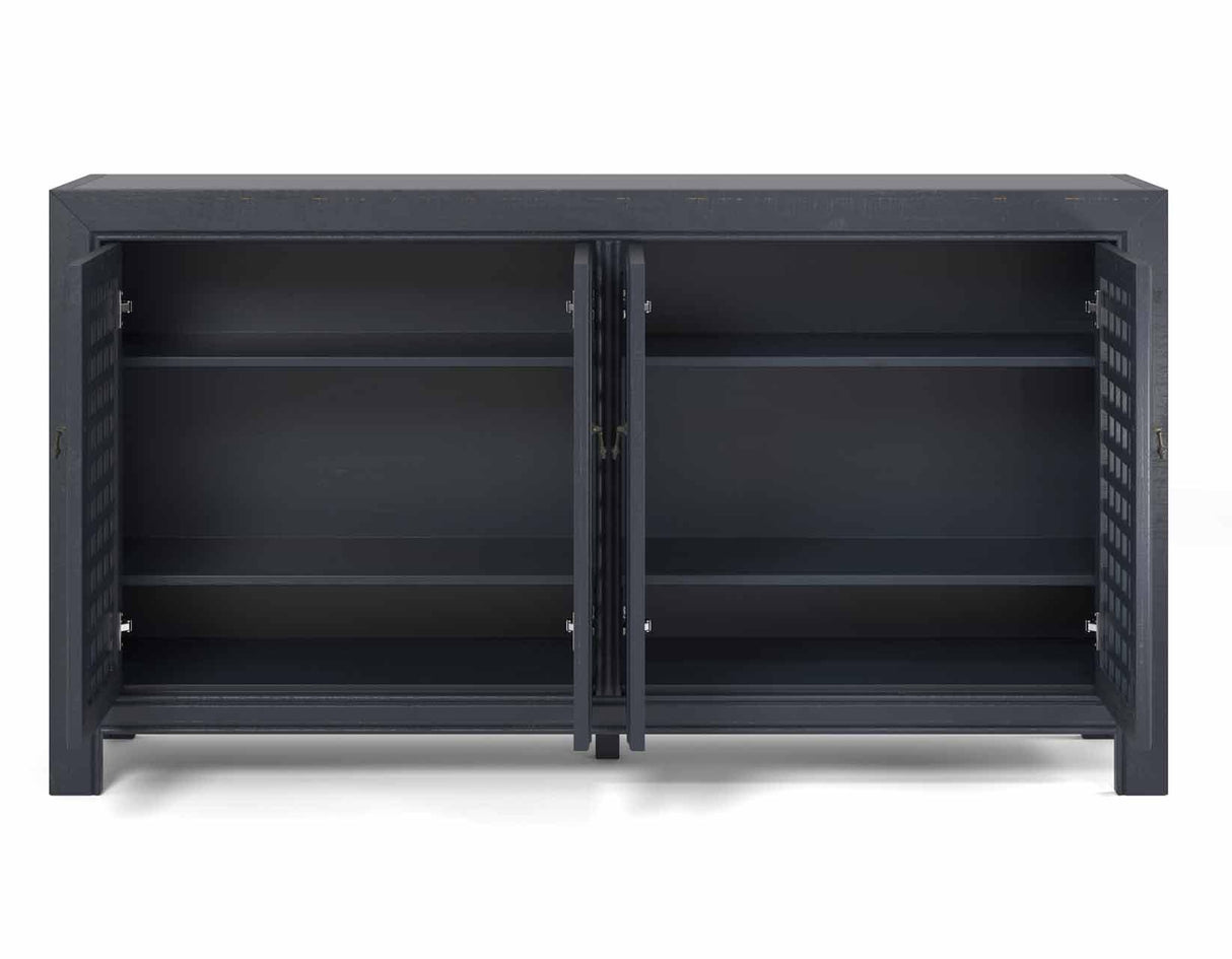 Rio Navy 4-Door Accent Cabinet by Steve Silver at Eve Furniture