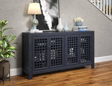 Rio Navy 4-Door Accent Cabinet by Steve Silver at Eve Furniture