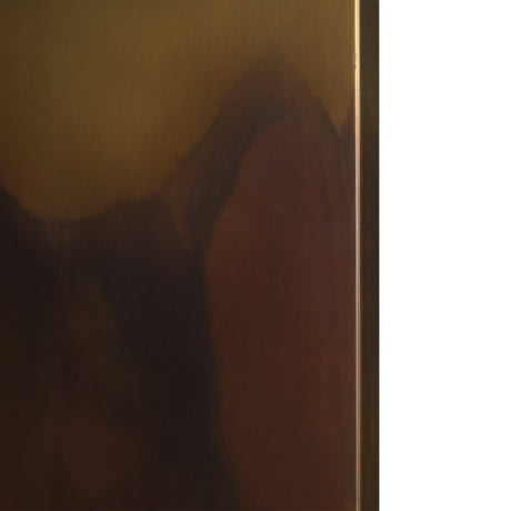 Rios Gold and Red Painted w/ Acid Wash Metal Wall Art by Mercana at Eve Furniture