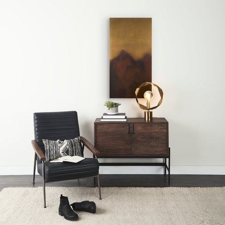 Rios Gold and Red Painted w/ Acid Wash Metal Wall Art by Mercana at Eve Furniture