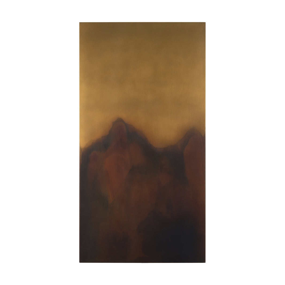 Rios Gold and Red Painted w/ Acid Wash Metal Wall Art by Mercana at Eve Furniture
