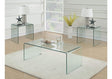 Ripley Clear Glass 3-Piece Coffee and End Table Set by Coaster at Eve Furniture