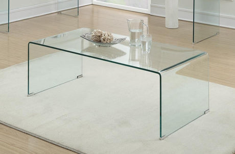 Ripley Clear Rectangular Coffee Table by Coaster at Eve Furniture