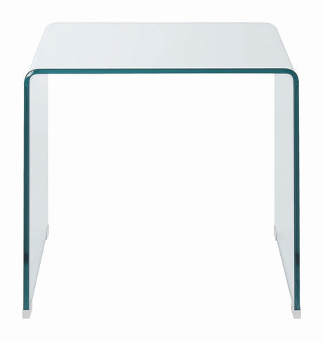 Ripley Clear Square End Table by Coaster at Eve Furniture