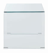 Ripley Clear Square End Table by Coaster at Eve Furniture