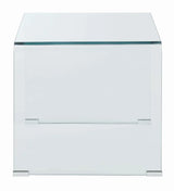 Ripley Clear Square End Table by Coaster at Eve Furniture