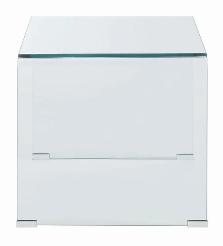 Ripley Clear Square End Table by Coaster at Eve Furniture