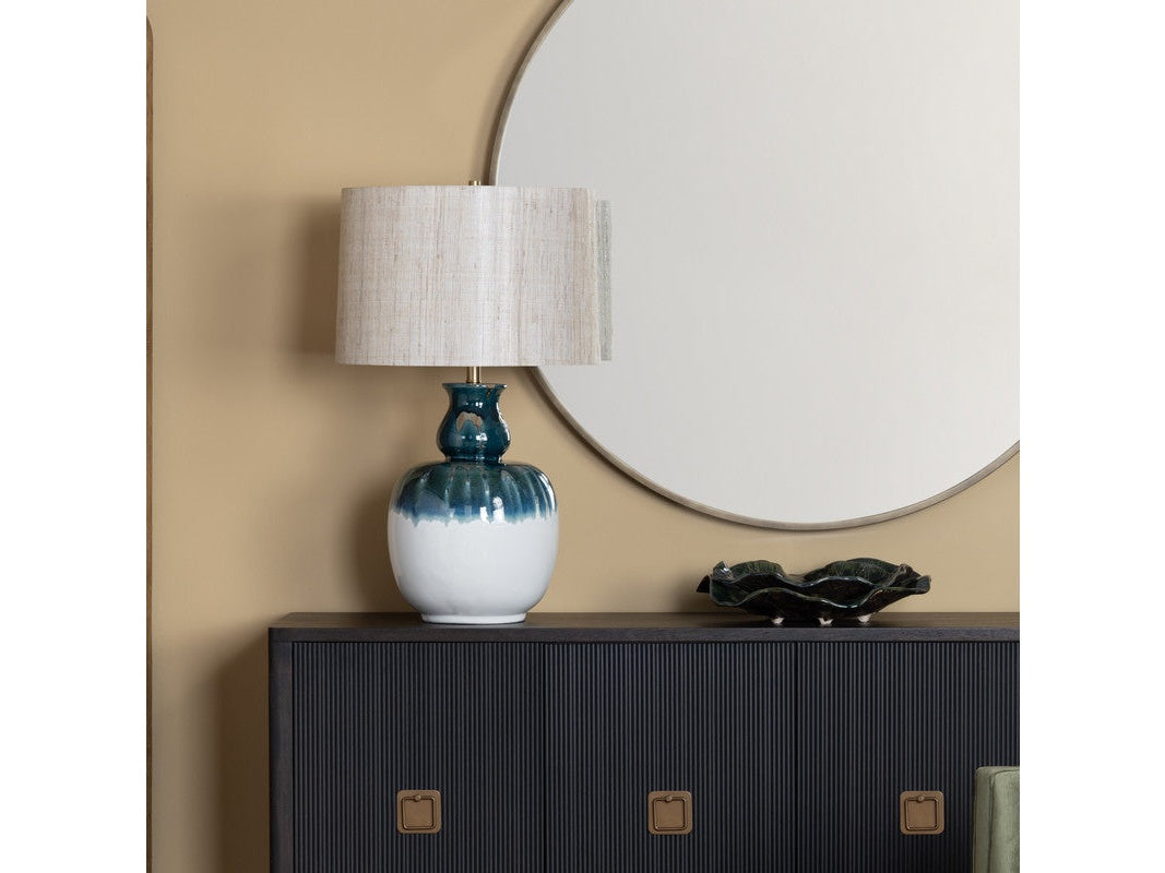 Ripley Gourd Blue Table Lamp by Crestview at Eve Furniture