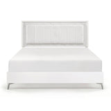 Ripple White California King Led Panel Bed by Homelegance at Eve Furniture