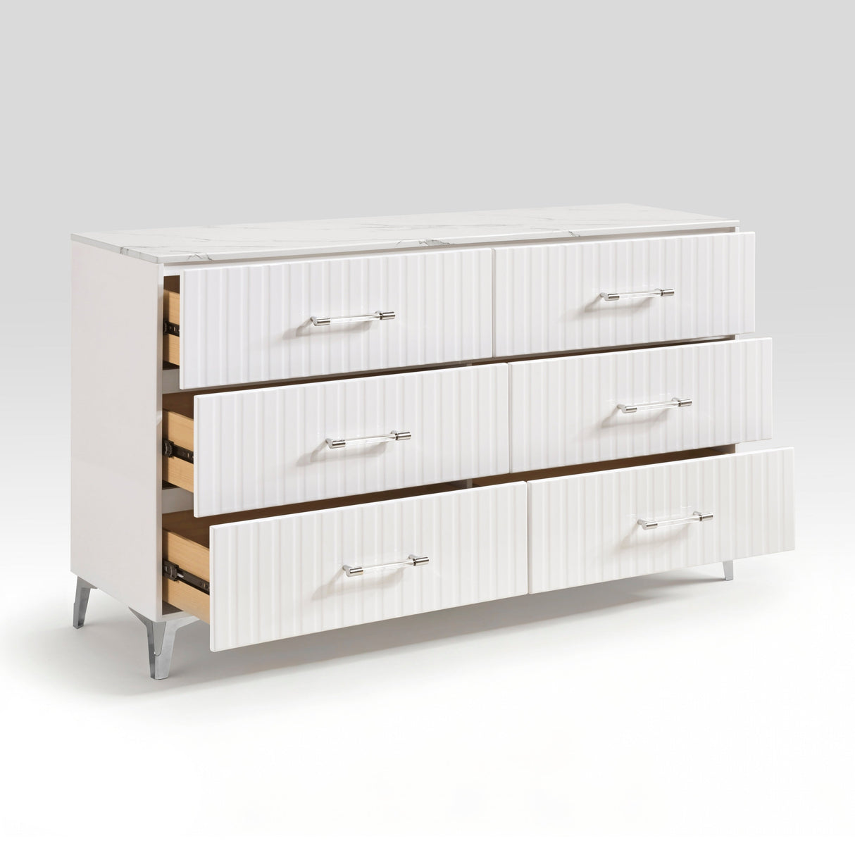 Ripple White Dresser by Homelegance at Eve Furniture