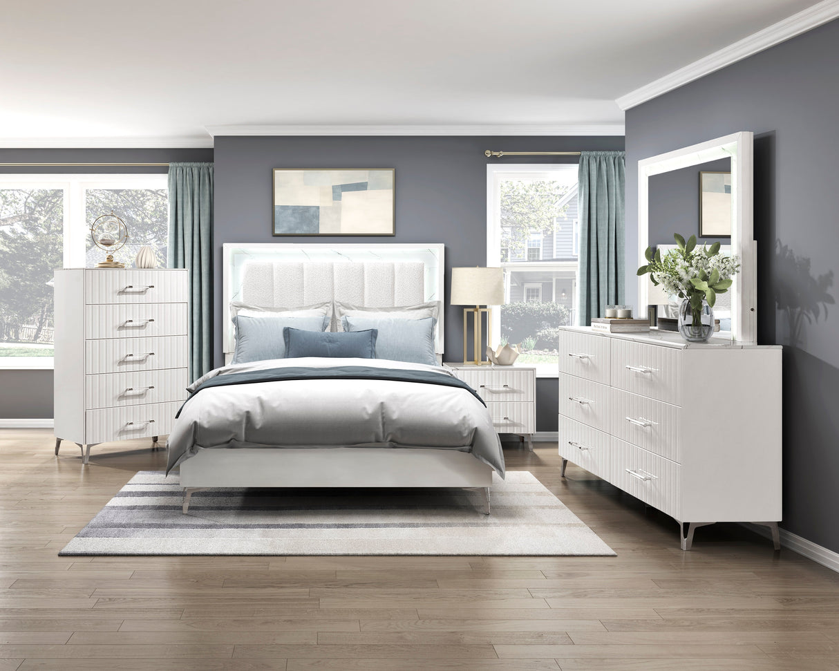Ripple White Dresser by Homelegance at Eve Furniture