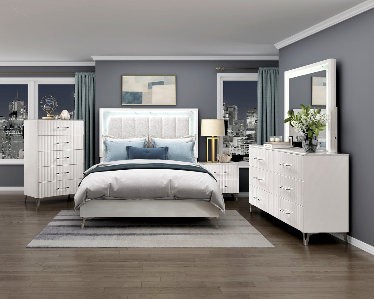 Ripple White Dresser by Homelegance at Eve Furniture