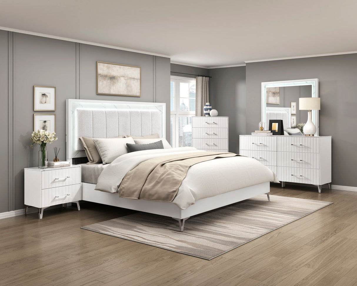 Ripple White Dresser by Homelegance at Eve Furniture